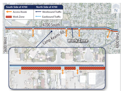 4700 South Construction Information and Map